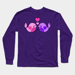 Love Birds (Pink and Purple) – Purple Long Sleeve T-Shirt
